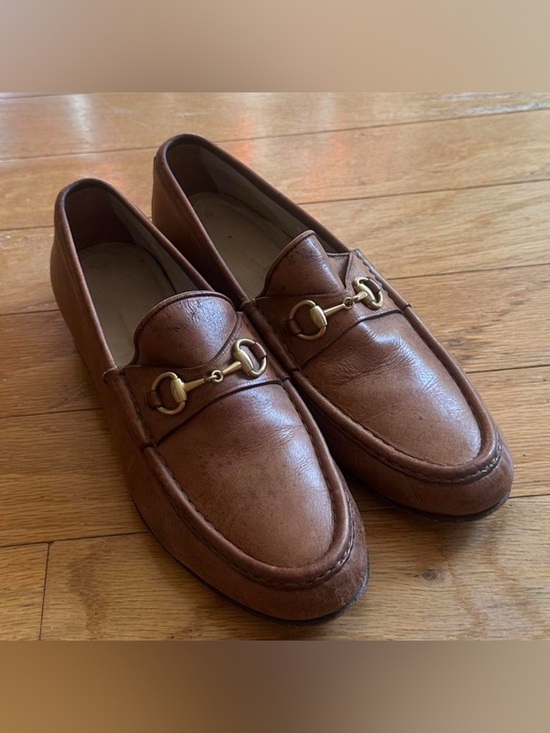 Gucci Shoes - Gucci Women’s Brown Leather Horsebit Loafers.